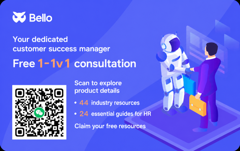 Bello customer manager and consultation QR code